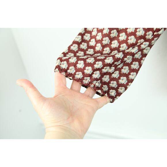 Vintage Medium Top 70s Hippy Print Officecore Western Floral Prairie Hippy Boho - Picture 7 of 10